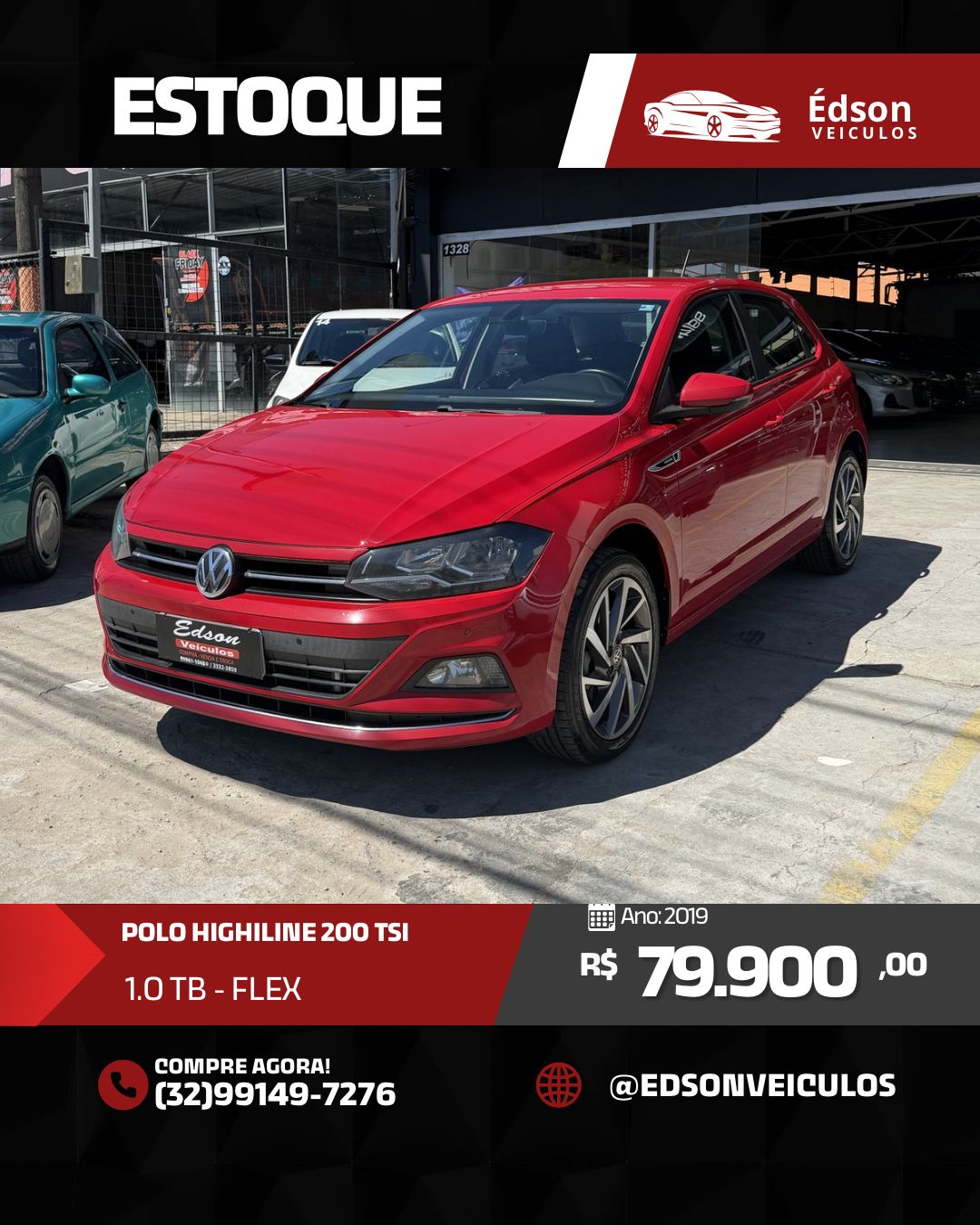 VW - VolksWagen Polo Highline 200 TSI 1.0 Flex 12V Aut.