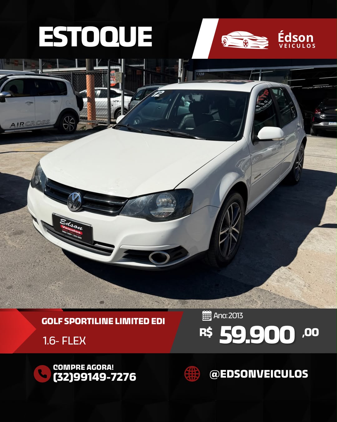 VW - VolksWagen GOLF 1.6 Sportline Serie Limited Edition c/ Teto	